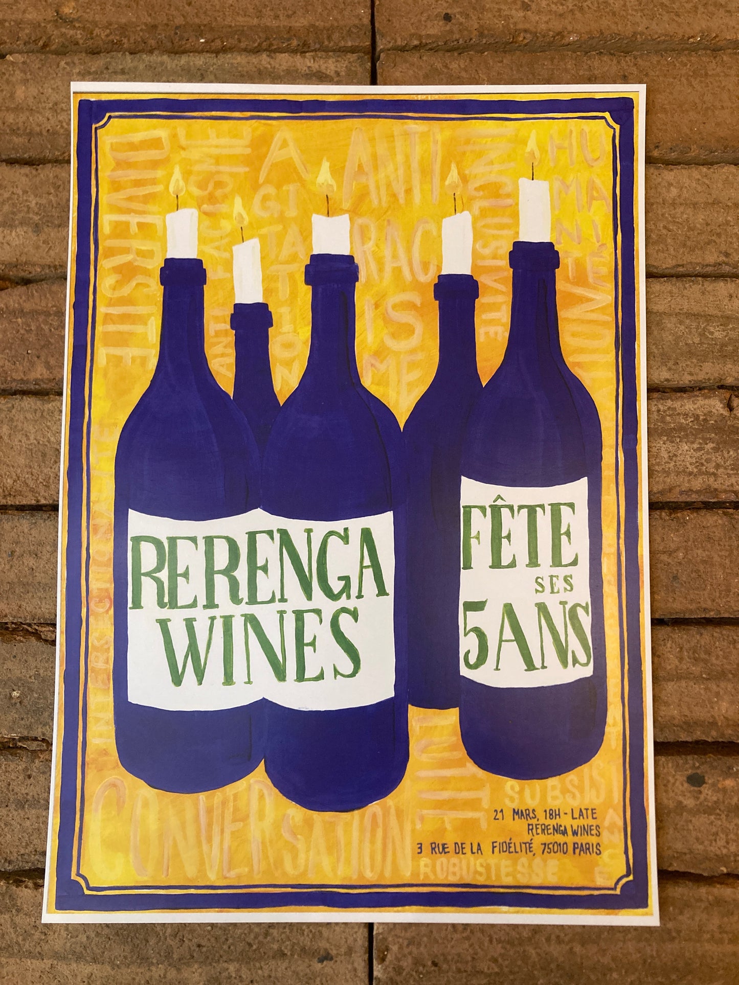 Affiche - Rerenga Wines 5 Ans